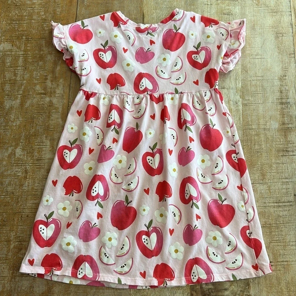 Old Navy Pink Apple Patterned Dress 5t